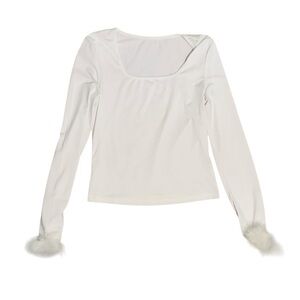 SHEIN S square neck coquette boho whimsigoth puffy feather regency 90s 70s​​​